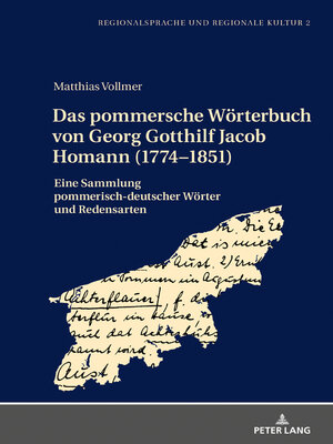 cover image of Das pommersche Woerterbuch von Georg Gotthilf Jacob Homann (1774–1851)
